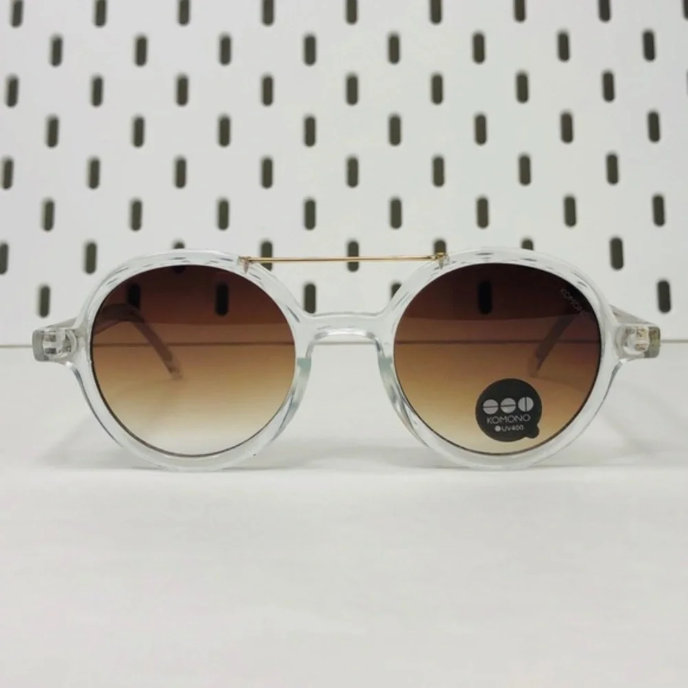 KOMONO sunglasses NEW Vivien Clear round gold UV400 - Picture 3 of 16
